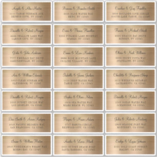 Faux Gold Foil Wedding Address Labels 8x8