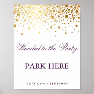 Faux Gold Foil Wedding Poster   Custom Listing
