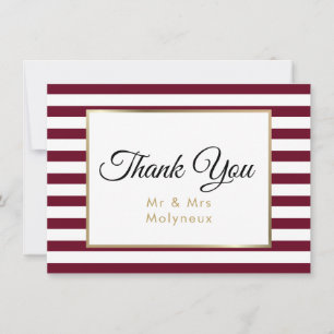 Faux Gold Foil Wedding Thank You Card