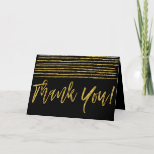 Faux Gold Foil Wedding Thank You Card