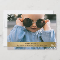 Faux Gold Foil with Snowflake Accents Photo