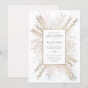 Faux gold Gilded Meadow Invitation