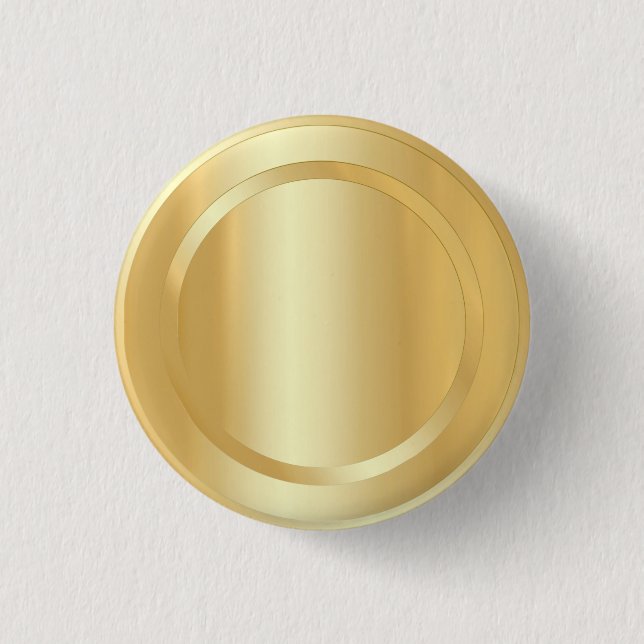 Faux Gold Glamour Elegant Trendy Template 3 Cm Round Badge (Front)