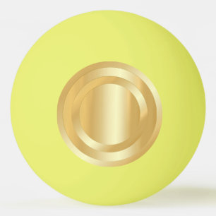 Faux Gold Glamourous Trendy Template Custom Elegan Ping Pong Ball