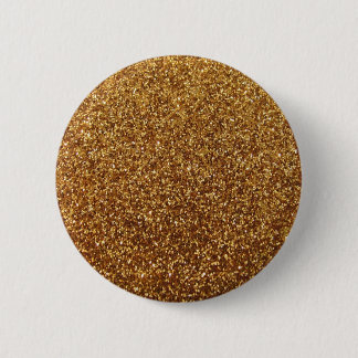 Faux Gold glitter graphic 6 Cm Round Badge