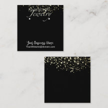 Faux Gold Glitter Jewellery earring display card