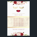 faux gold glitter lashes beauty salon<br><div class="desc">makeup artist flyers</div>