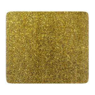 Faux Gold Glitter Modern Kitchen Cutting Board