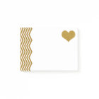 FAUX Gold Glitter Zigzag And Heart (printed flat)