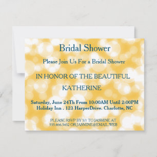 Faux Gold Glittering Fab Confetti Sparkles Dots Invitation