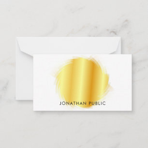 Faux Gold Handwritten Script Monogram Elegant Card