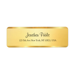 Faux Gold Handwritten Script Personalised Template