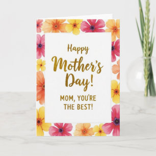 Faux Gold Happy Mothers Day Card