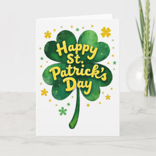 Faux Gold Happy St Patricks Day Card