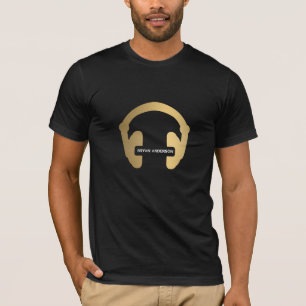 Faux Gold Headphone DJ Shirt