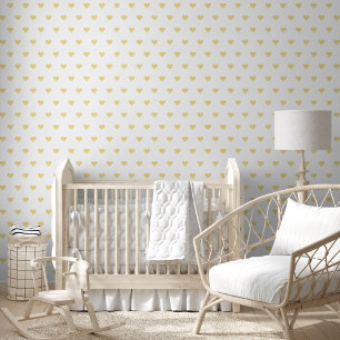 Faux Gold Hearts Nursery Kids Room Home Wall Decor