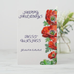 Faux Gold Holiday Print Card