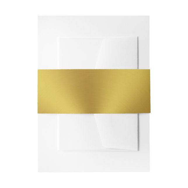 Faux Gold Invitation Belly Band (Front Example)