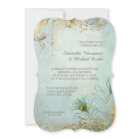 Faux Gold Leaf Peacock Feathers Elegant Wedding