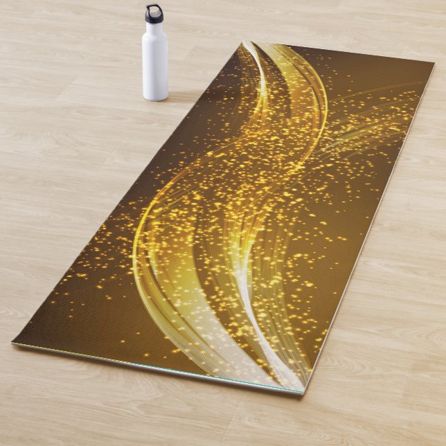 Faux gold lite dynamic wave yoga mat (In Situ)