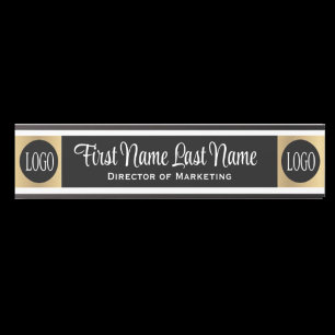 Faux Gold Logo Office Door Signs