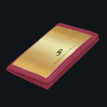 Faux Gold Look Modern Monogram Template Trifold Wallet<br><div class="desc">Faux Gold Look Modern Monogram Template Photo Wallet.</div>