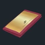 Faux Gold Look Modern Monogram Template Trifold Wallet<br><div class="desc">Faux Gold Look Modern Monogram Template Photo Wallet.</div>