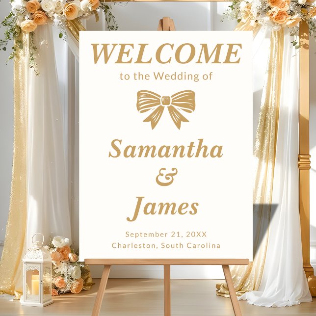 Faux Gold Luxe Welcome for Formal Venues Acrylic Sign (Creator Uploaded)