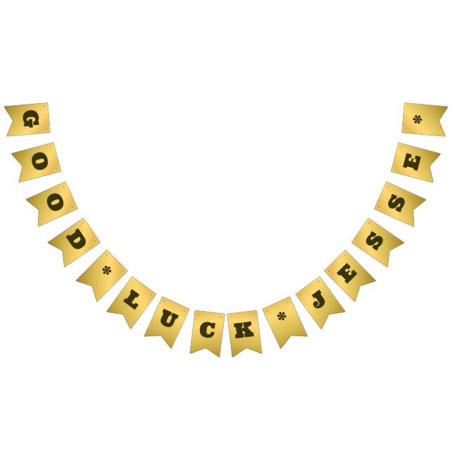 Faux Gold Luxury Corporate Custom Name & Message Bunting (All)