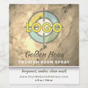 Faux Gold Marble Logo Golden Hour Product Label