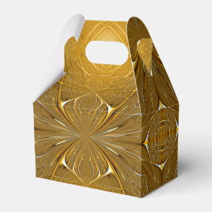 Faux Gold Metal Pattern Design Favour Box