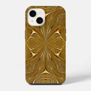 Faux Gold Metal Pattern Design iPhone 14 Case