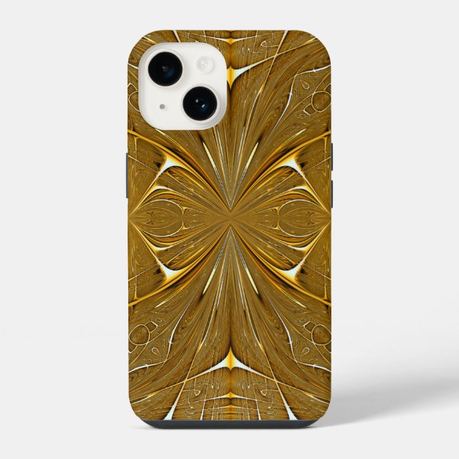 Faux Gold Metal Pattern Design iPhone Case (Back)