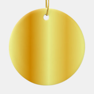 Faux Gold Metallic Look Custom Blank Template Ceramic Tree Decoration