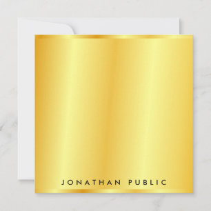 Faux Gold Metallic Look Template Personalised