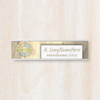 Faux Gold Metallic Luxe Nameplate Executive Office