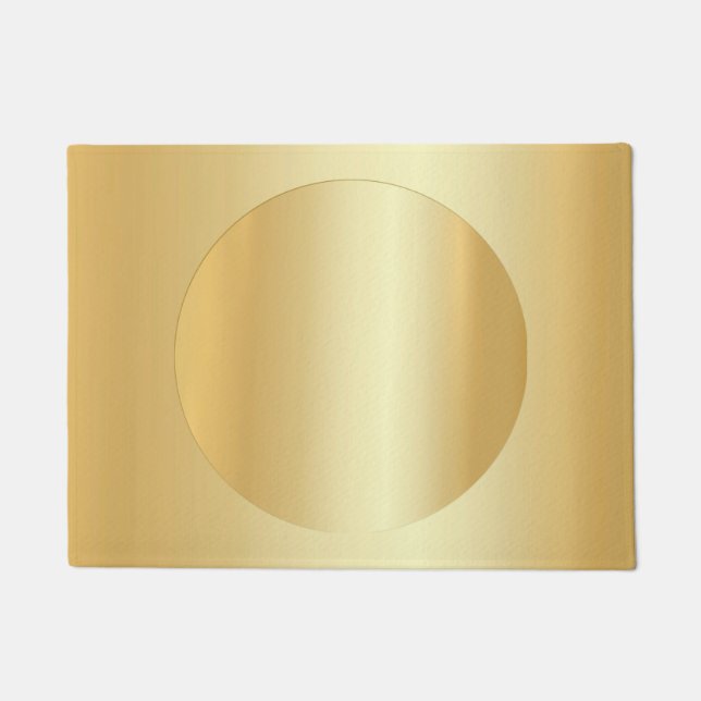 Faux Gold Modern Custom Blank Template Glamour Doormat (Front)