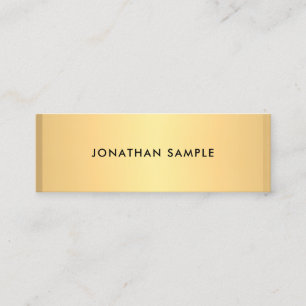 Faux Gold Modern Simple Template Elegant Trendy Mini Business Card