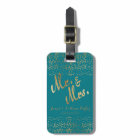 Faux Gold Mr. and Mrs. Monogram Wedding