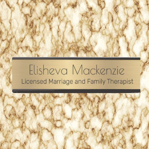 Faux Gold Office Door Sign Signs  Name Plate 