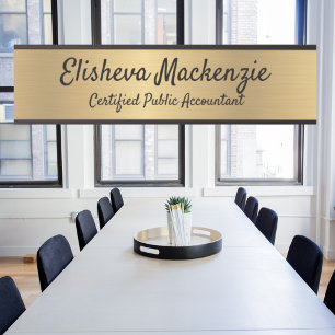 Faux Gold Office Door Sign Signs Name Plate CPA