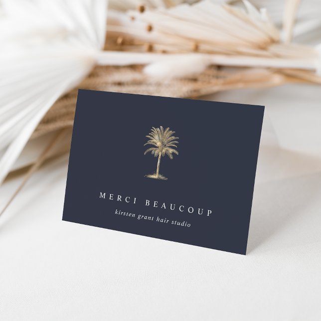 Faux Gold Palm Tree Logo Note Cards (Creator Uploaded)
