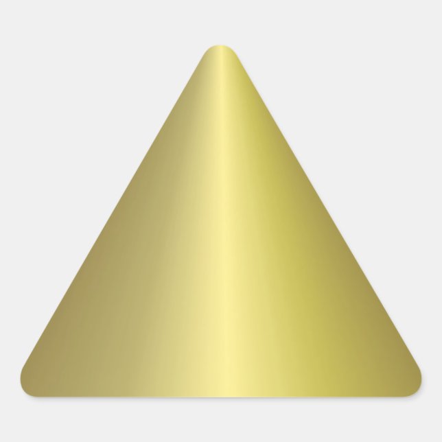 Faux Gold Personalised Blank Template Elegant Triangle Sticker (Front)
