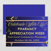 Faux Gold Pharmacy Appreciation Greeting Card