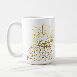 Faux Gold Pineapple Coffee Mug