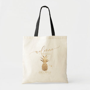 Faux Gold Pineapple Welcome Gifts Tote Bag