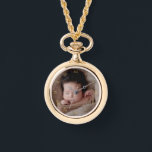 Faux Gold Roman Numerals & Custom Photo<br><div class="desc">Charming watch with an overlay of gold-coloured roman numerals to which you can add your own photo.</div>