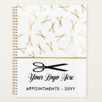 Faux Gold Scissors Logo Stylist Appointment