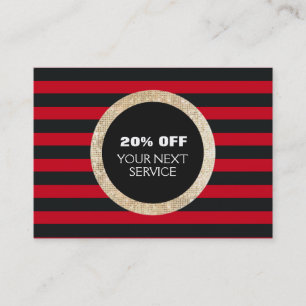 Faux Gold Sequins Hair Salon Discount Coupon 3