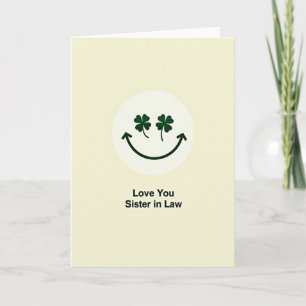 Faux Gold Smile Sister In Law Card